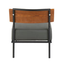 Fiji - Contemporary Chair - Gray / Walnut by HouseOfZazla