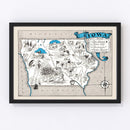 Vintage Map of Iowa 1931
