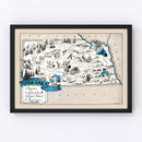 Vintage Map of Nebraska 1931