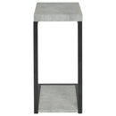 Beck Engineered Wood C-Shape Sofa Side Table Cement