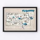 Vintage Map of Kansas 1931