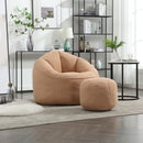 Bedding Bean Bag Sofa Chair High Pressure Foam With Footrest by Unique Piece Furniture