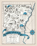 Vintage Map of Arkansas 1931