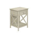 Accent End Table, 2 Tier, Storage Drawer, Transitional Style