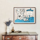 Vintage Map of Louisiana 1931