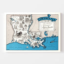 Vintage Map of Louisiana 1931