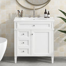 Bathroom Vanity With 2 Drawers and Tip-Out Storage Cabinet by HouseOfZazla