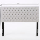 Queen Size Headboard With Button Tufting - Light Gray by HouseOfZazla