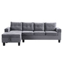 Modern Sectional Sofa Set With L Shape Chaise Lounge And Storage by Unique Piece Furniture