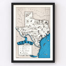 Vintage Map of Texas 1931