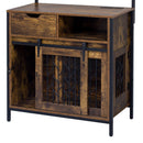 Furniture Style 2 In 1 Pet Friendly Dog Crate Composite Desk Hutch - Rustic Brown by HouseOfZazla