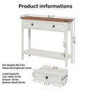 Farmhouse Style Console Table With 2 Drawers And Bottom Storage Shelf by HouseOfZazla