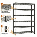 6-Tiers Storage Shelves - 2100LBS Capacity