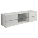 Glossy 4 Drawer TV Console - White by HouseOfZazla