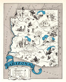 Vintage Map of Arizona 1931