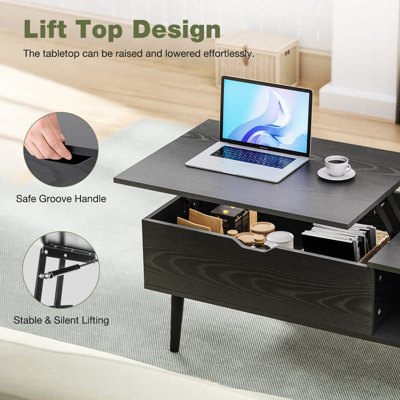 Walker Edison | Lift Top Coffee Table Desk with Storage