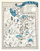 Vintage Map of Utah 1931