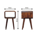 Minimalist Open Curved Nightstand by Unique Piece Furniture