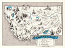 Vintage Map of Montana 1931