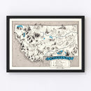 Vintage Map of Montana 1931