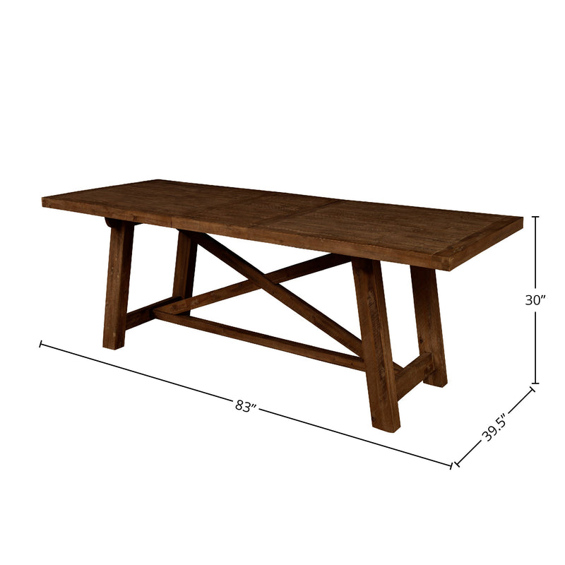 Newberry Rectangular Dining Table, Medium Brown