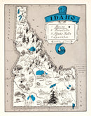 Vintage Map of Idaho 1931