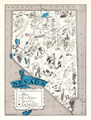Vintage Map of Nevada 1931