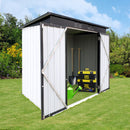 Outdoor storage sheds 6FTx4FT Pent roof White+Black