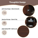 70" TV Stand With Ample Storage, Refined Curved Corners - Dark Brown by HouseOfZazla