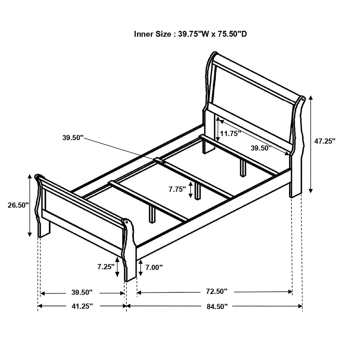 Graffenstaden - Sleigh Bed, photo 3 of 9