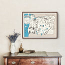 Vintage Map of Oregon 1931