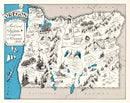 Vintage Map of Oregon 1931