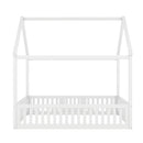 Wood House Bed With Fence And Door by HouseOfZazla