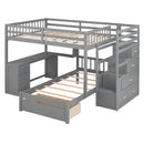 Bunk Bed With Desk, Drawers And Shelves by HouseOfZazla