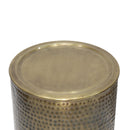 Corbin - Hammered Metal Side Table by Unique Piece Furniture