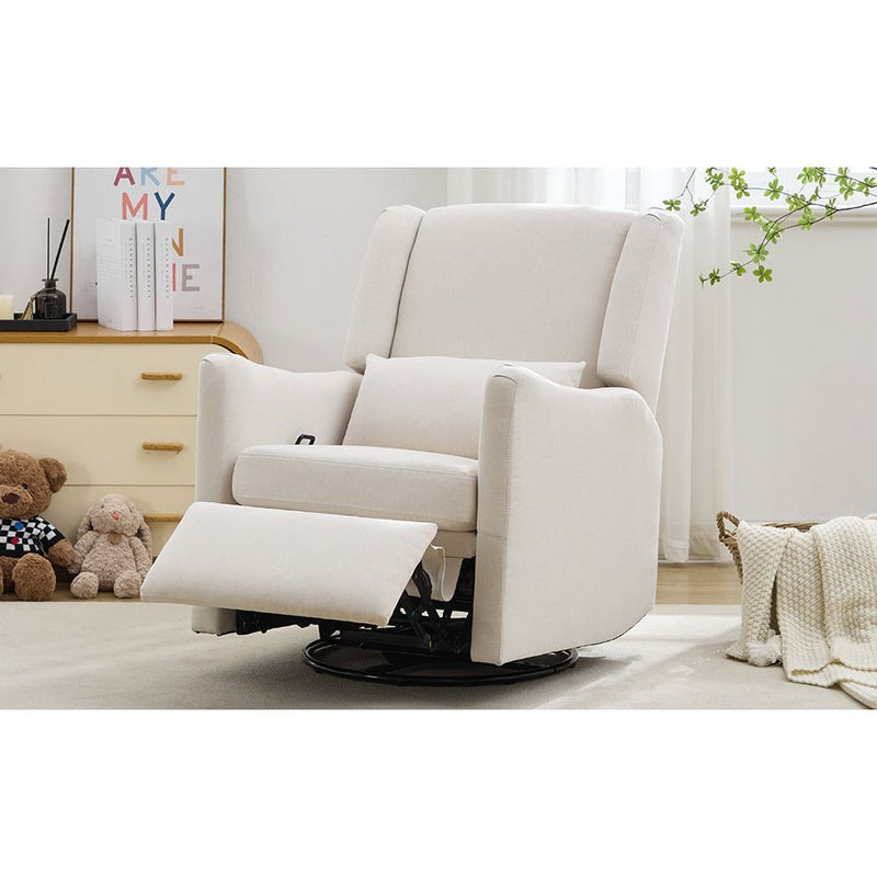 29.5'' Wide Wingback Swivel Rocker Recliner Chair, Glider Rocker Recliner, Rocking Chair Nursery for Living Room Bedroom Apartment,Linen,Beige