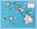 Vintage Map of Hawaii 1931