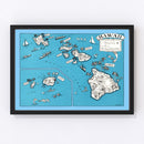 Vintage Map of Hawaii 1931