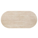 Leonardo - Dining Table - Travertine Top & Dark Oak by Unique Piece Furniture