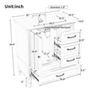 30" Bathroom Vanity With Sink, 3 Drawers, Adjustable Feet by HouseOfZazla