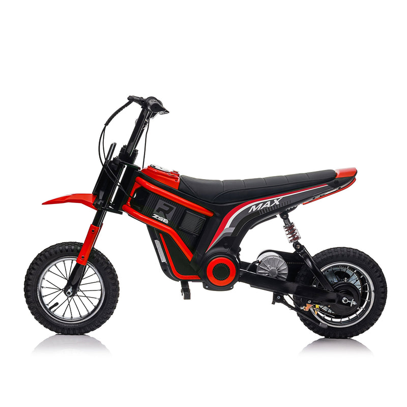 24V14ah Kids Ride On 24V Electric Toy Motocross Motorcycle Dirt Bike-XXL large,Speeds up to 14.29MPH,Dual Suspension, Hand-Operated Dual Brakes, Twist Grip Throttle, Authentic Motocross Bike Geometry
