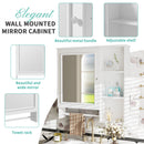 Wall Mounted Bathroom Storage Cabinet, Medicine Cabinets With Large Mirror Door, Adjustable Shelves And Three Open Storage Levels(Not Include Bathroom Vanity) by HouseOfZazla
