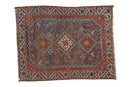 4x5 Antique Qashqai Square Rug