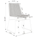 Dacy - Dining Side (Set of 2) And Sturdy Sled Base - Brown by HouseOfZazla