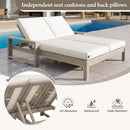 Outdoor Double Lounge Chair With 5 Position Adjustable Backrest by HouseOfZazla