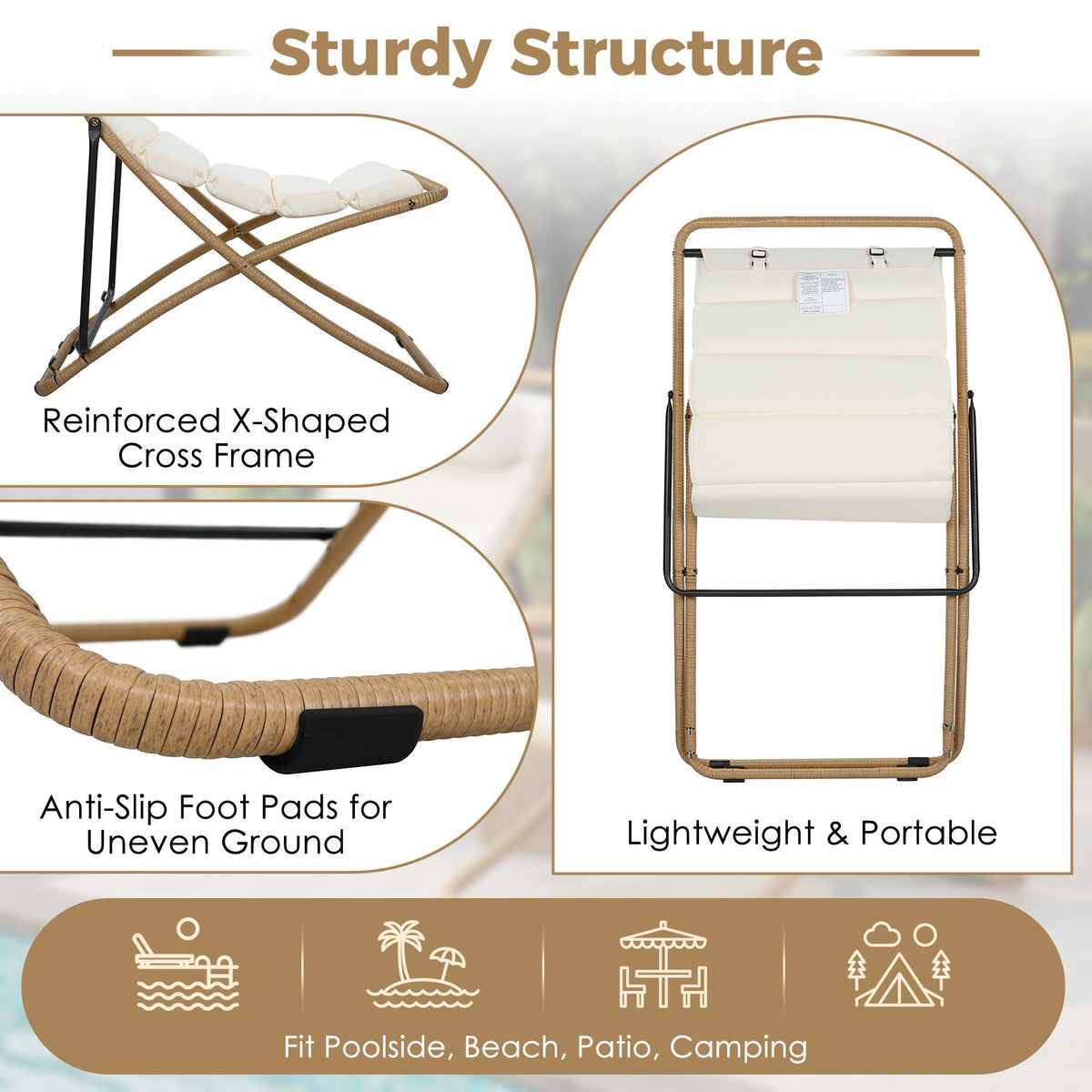 Outdoor Folding Chair With Adjustable Backrest (Set of 2), photo 11 of 28
