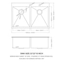 Double Bowl Drop In Kitchen Sink 33" X 22" With 16 Gauge Stainless Steel And 2 10" Deep Basins - Gunmetal Black
