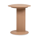 Mode - Leatherette Round C-Shaped Sofa Side Table - Saddle Brown by HouseOfZazla