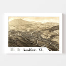 Vintage Map of Ludlow, Vermont 1885