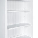 83.4"Tall 2 Bookshelf & 1 Writting Desk Suite,Modern Bookcase Suite with LED Lighting, Drawers,Study Desk and Open Shelves,3-Piece Set Storage Bookshelf for Living Room,Home Office,Study room,White